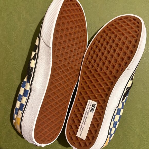 NWT Vans Classic Slip-On Glitter Check - Multi Rainbow Size 7.5W/6M - Picture 5 of 6